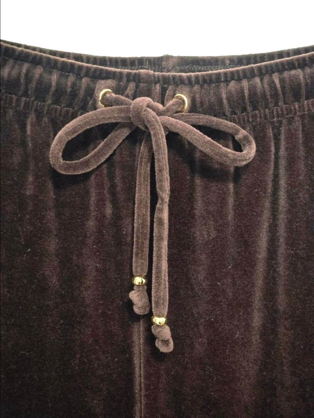 St. John Sport Brown Velour Y2K Wide-Leg Sweatpants, Size XL ~ EUC - Picture 4 of 12